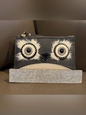 kate spade Black and Cream Owl Wallet
